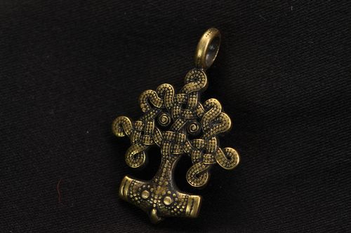 Pingente de bronze feito à mão Árvore da vida - MADEheart.com