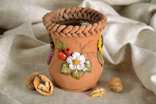 Vase en argile fait main décoratif - MADEheart.com