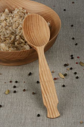 Handmade wooden spoon eco friendly tableware large wooden spoon kitchen decor - MADEheart.com