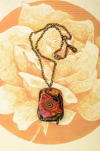 Handmade plastic pendant unusual designer pendant cute jewelry for women - MADEheart.com