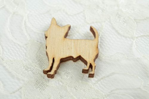 Figur zum Bemalen handmade Hund Holz Rohling Miniatur Figur Deko Element schön - MADEheart.com