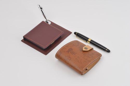 Handmade designer accessory stylish male wallet leather unusual wallet - MADEheart.com