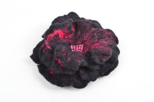 Unusual handmade flower brooch womens brooch jewelry wool felting gifts for her - MADEheart.com