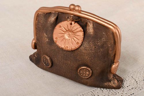 Tirelire fait main Tirelire céramique porte-monnaie marron Cadeau original - MADEheart.com