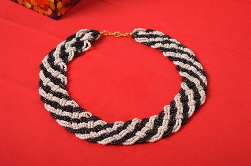 Collar de abalorios hecho a mano original bisutería de moda accesorio para mujer - MADEheart.com