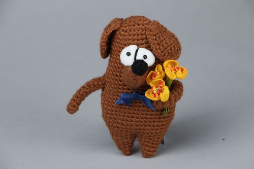 Pupazzo a maglia fatto a mano regalo originale per bambino pupazzo morbido - MADEheart.com