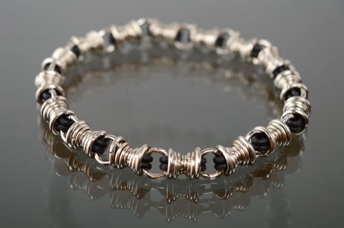 Elastic handmade stainless steel bracelet - MADEheart.com