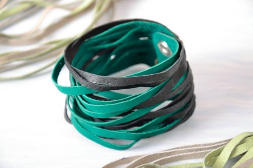 Pulseira larga de couro - MADEheart.com