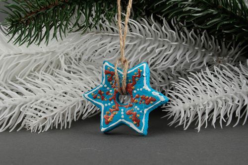 Christmas tree pendant home decor handmade present decorative use only - MADEheart.com