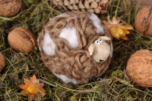 Paper mache figurine of sheep - MADEheart.com
