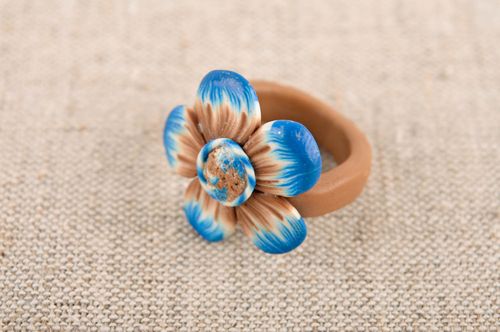 Кольцо ручной работы украшение из полимерной глины украшение кольцо модное - MADEheart.com
