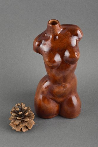 Handmade ceramic porcelain figurine vase in the shape of womans body 1 lb - MADEheart.com