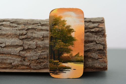 Aimant frigo en bois Soir daoût - MADEheart.com