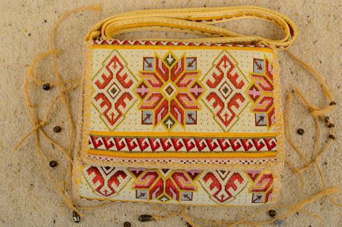 Sac bandoulière en tissu Sac fait main style ethnique Accessoire femme - MADEheart.com