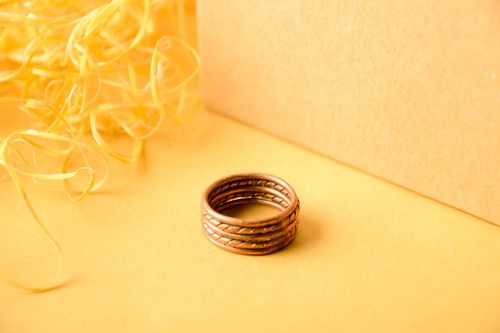 Оригинальное кольцо ручной работы красивое кольцо из меди дизайнерское украшение - MADEheart.com