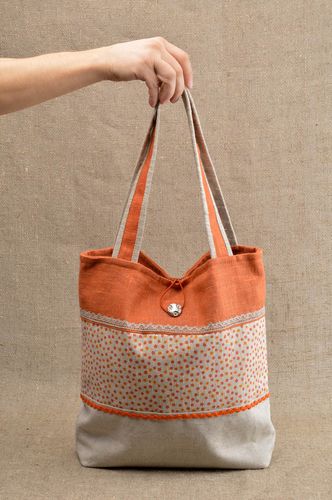 Handmade Stoff Tragetasche bunte Stofftasche Damen Accessoires Geschenk für Frau - MADEheart.com