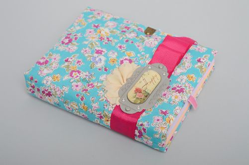 Bright notebook with soft fabric cover - MADEheart.com