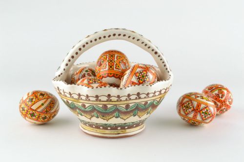 Ceramic candy bowl with paintings - MADEheart.com