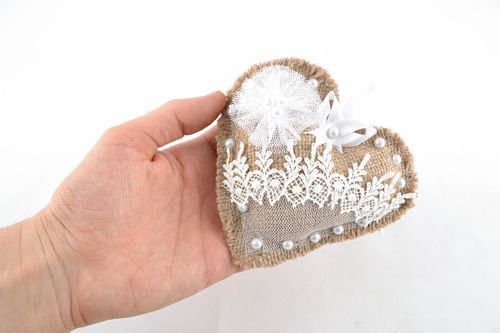 Suspension décorative en toile de sac faite main - MADEheart.com