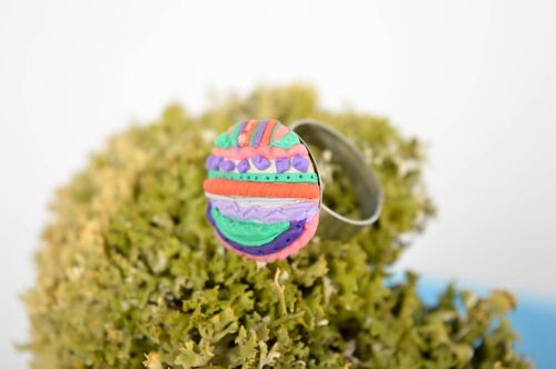 Кольцо ручной работы украшение из полимерной глины кольцо для девушек феерия - MADEheart.com
