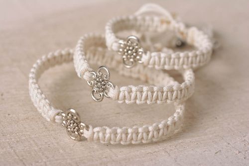 Set of macrame bracelets friendship bracelets macrame jewelry for women - MADEheart.com