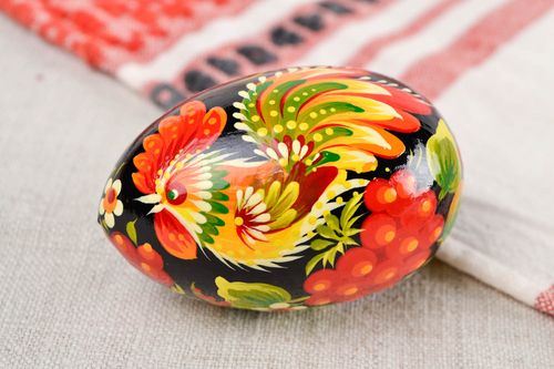 Расписное яйцо ручной работы пасхальный декор украшение на пасху необычное - MADEheart.com