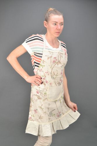 Printed fabric kitchen apron - MADEheart.com