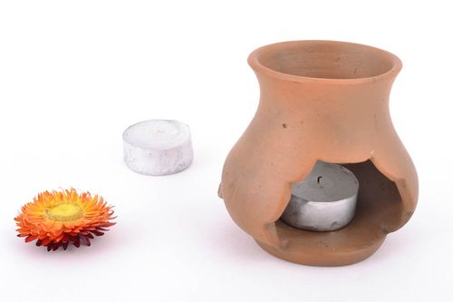 Ceramic aroma lamp made using pottery technique - MADEheart.com