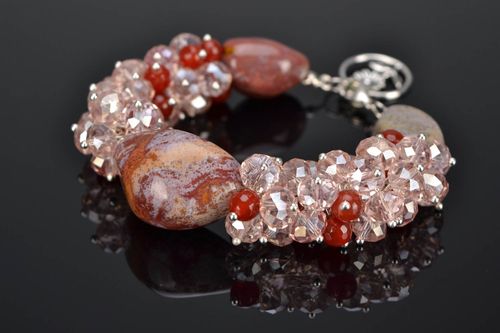 Pulsera de piedras naturales y cristal checo - MADEheart.com