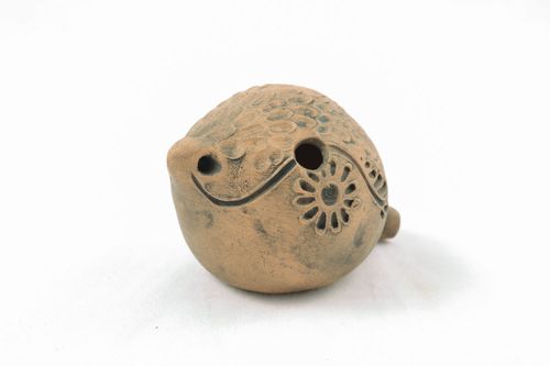 Homemade ceramic penny whistle Fish - MADEheart.com