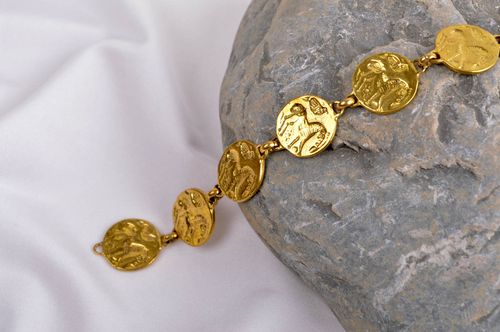 Unusual handmade metal bracelet beautiful jewellery metal craft gifts for her - MADEheart.com