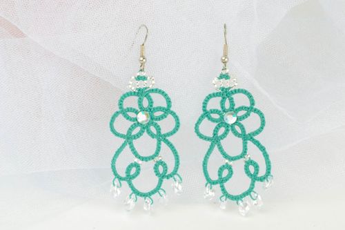 Gehäkelte Ohrringe aus Spitze - MADEheart.com