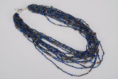 Necklace made of Czech crystal and beads - MADEheart.com