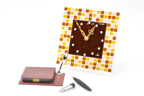 Reloj moderno de pared artesanal diseño de interiores elemento decorativo  - MADEheart.com