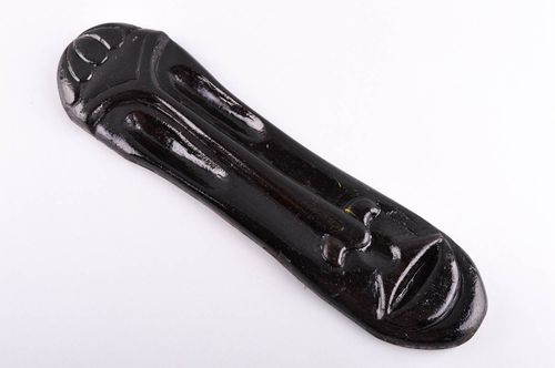 Masque en bois Décoration murale fait main design ethnique Cadeau original - MADEheart.com