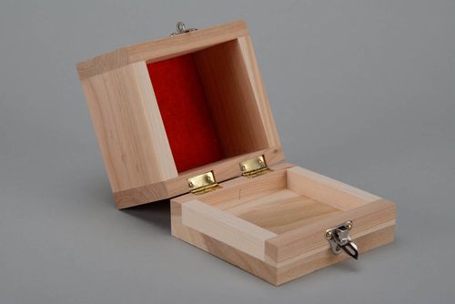 Handmade Roh-Holzschatulle, rechteckig - MADEheart.com