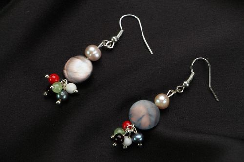 Brincos feitos à mão com pedras naturais  - MADEheart.com