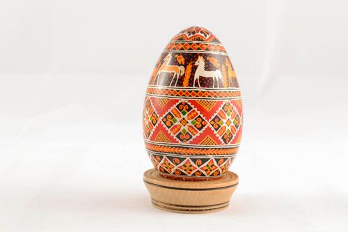 Пасхальное яйцо на подставке гусиное - MADEheart.com