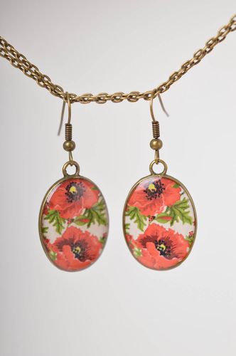 Handmade earrings unusual earrings with charms gift ideas epoxy jewelry - MADEheart.com