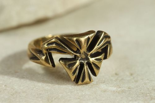 Bronze ring Flower - MADEheart.com
