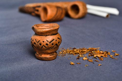 Rauch Zubehör aus Ton Keramik handmade beste Shisha Geschenk Idee für Freund - MADEheart.com