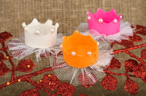 Beautiful handmade hair clip 3 pieces textile barrette how to do my hair - MADEheart.com