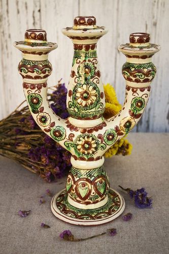 Decorative candlestick for three candles - MADEheart.com