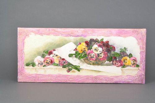 Acrylfarben Gemälde Veilchen - MADEheart.com