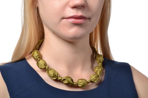 Fabric bead necklace - MADEheart.com