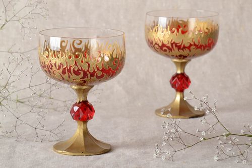 Handmade champagne coupes 2 champagne glasses 300 ml wedding gift ideas  - MADEheart.com