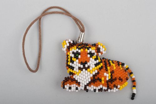 Handmade Schlüsselanhänger Tiger Accessoire für Frauen Schlüssel Schmuck  - MADEheart.com