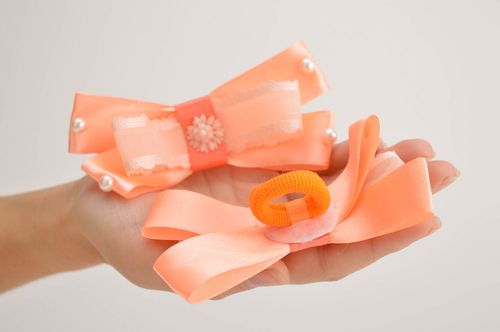 Детские резинки ручной работы резинки из лент с бантиками аксессуары для волос - MADEheart.com