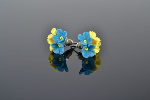 Polymer clay earrings Flowers - MADEheart.com