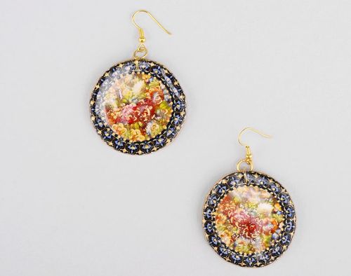 Ceramic earrings Paradise flowers - MADEheart.com